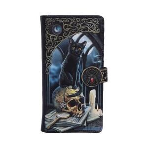 9665 Lisa Parker Spirits of Salem Black Cat Skull Map Embossed Purse